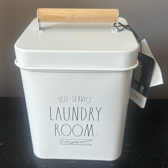 Rae Dunn White Metal Tin Storage Container - Picture 7 of 7